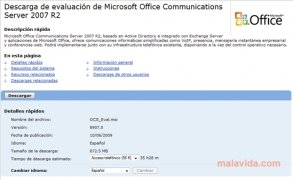 Office Communications Server 2007 6970.0 Español imagen 2 Office Communications Server 2007 6970.0 Español imagen 2