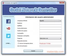 Social Network Controller  1.1.11 Espa�ol imagen 3