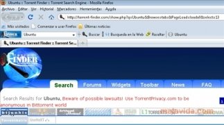 Torrent Finder Firefox Toolbar 1.3 imagen 2 Torrent Finder Firefox Toolbar 1.3 imagen 2