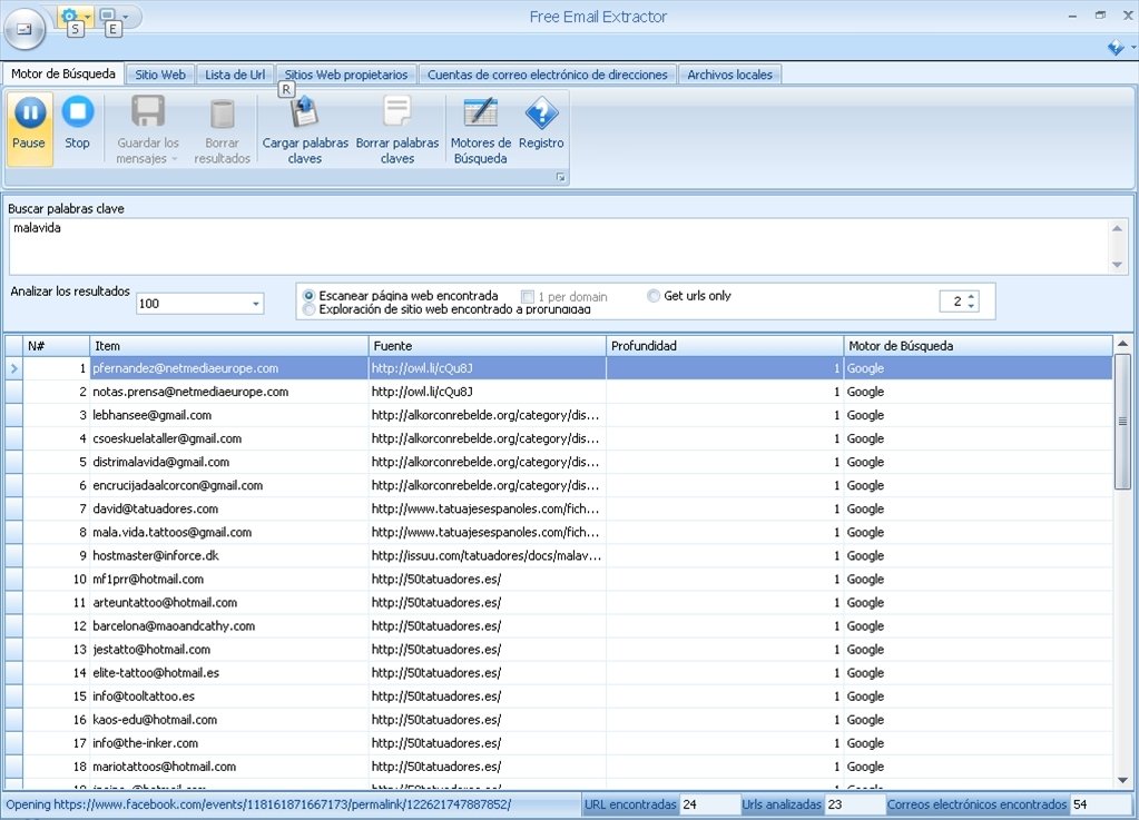 descargar extractor de emails