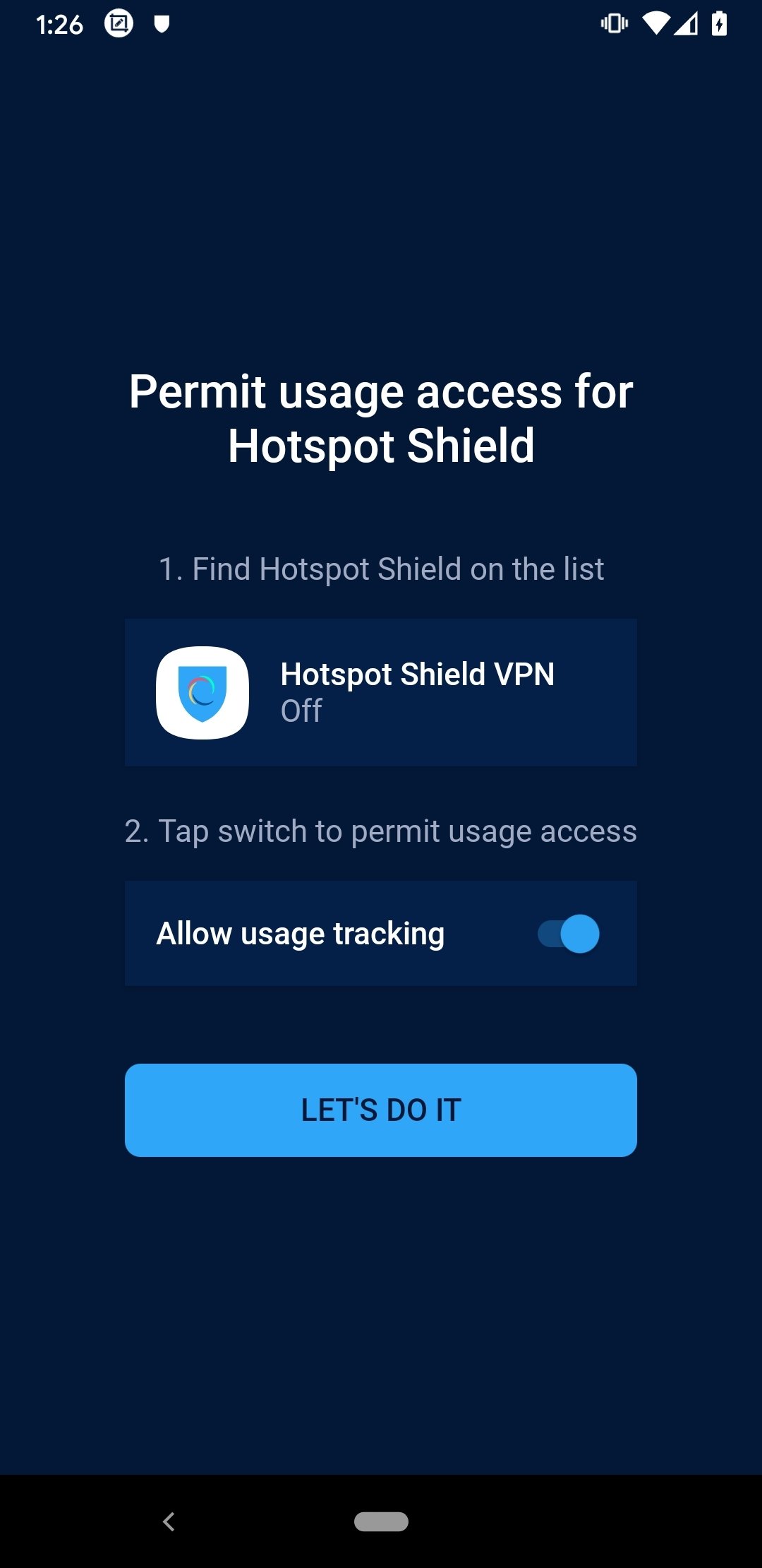 hotspot shield for android