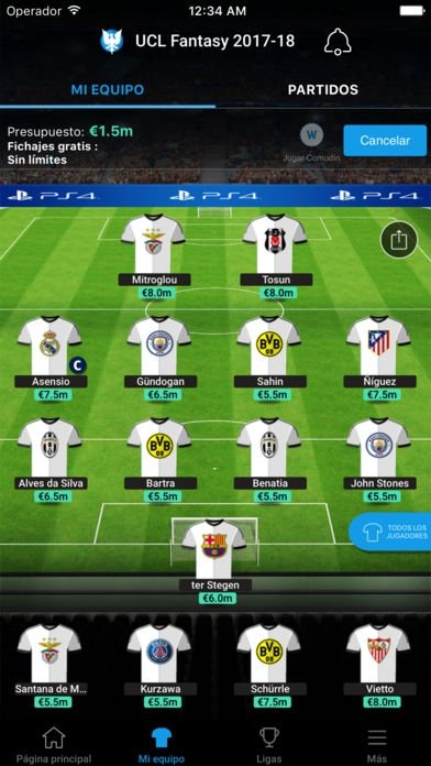 uefa fantasy team