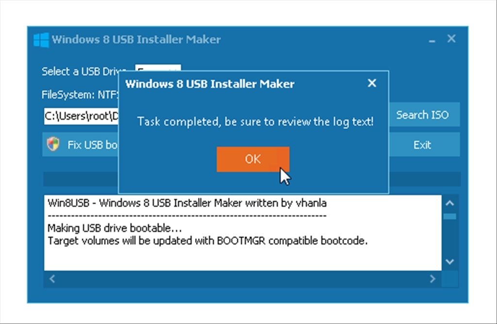 windows 8 usb installer