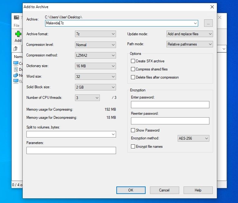 7-Zip 4.60 Beta Engelsk