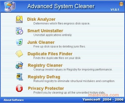 Advanced System Cleaner 1.8.1 Inglese