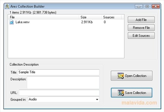 Ares Collection Builder 1.01 Engelska