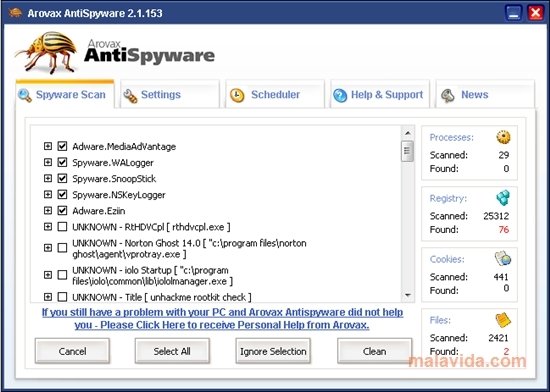 Arovax AntiSpyware  2.1.153 Ingl�s
