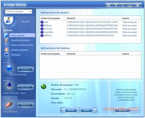 Arrange Startup 3.5 Fran�ais
