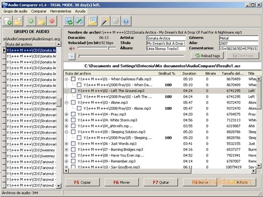 Audio Comparer 1.5 Fran�ais