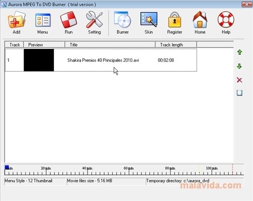 Aurora MPEG to DVD Burner  5.2.35 Ingl�s