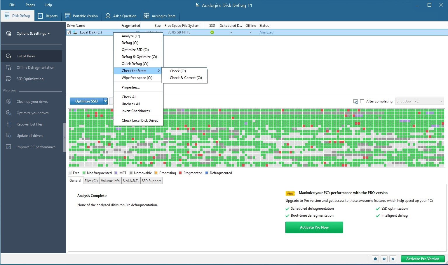 Auslogics Disk Defrag 1.4.16.308 Anglais