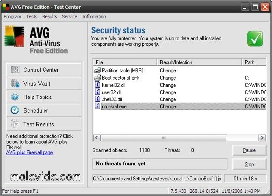 AVG Anti-Virus System Free Edition 7.5.51 Engels