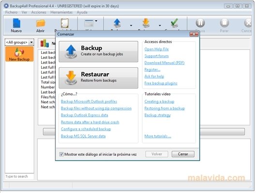 Backup4all 4.0 Fran�ais
