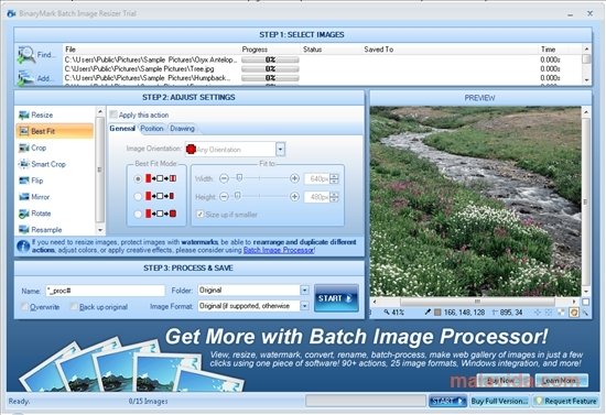 BinaryMark Batch Image Resizer 3.5 Ingl�s
