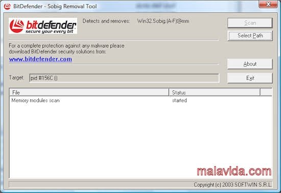 BitDefender Sobig.F Removal Angielski