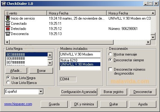 CheckDialer  1.0 Espa�ol