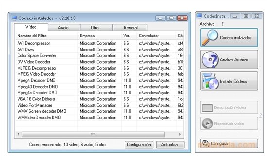 CodecInstaller 2.10.2 Anglais