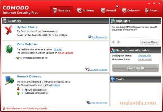 Download Comodo Internet Security gratis. Scarica 100% sicuro