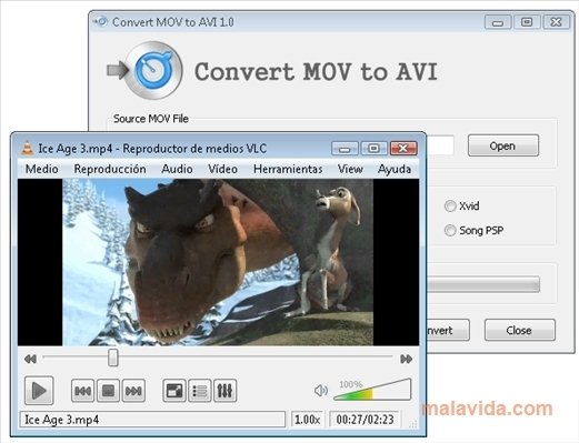 Download Convert MOV to AVI gratis