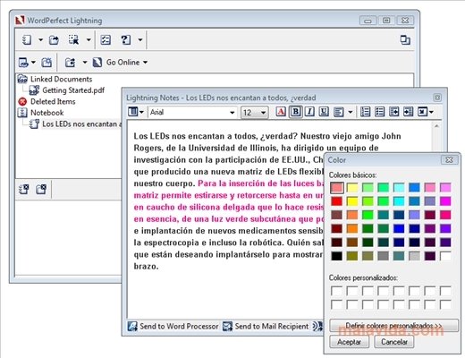 Corel WordPerfect Lightning Beta Englisch