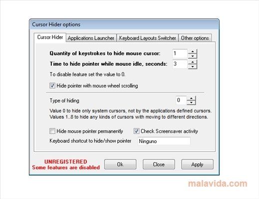 Cursor Hider 1.5.2.4 Engels