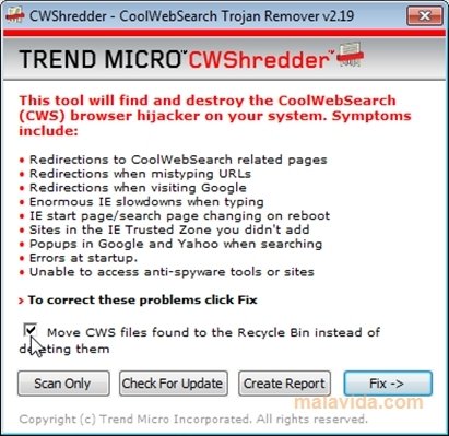 Trend Micro CWShredder 2.19 Anglais
