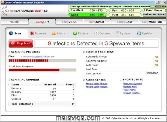 CyberDefenderFREE 2.0 ver 4.9.25.1 Engels