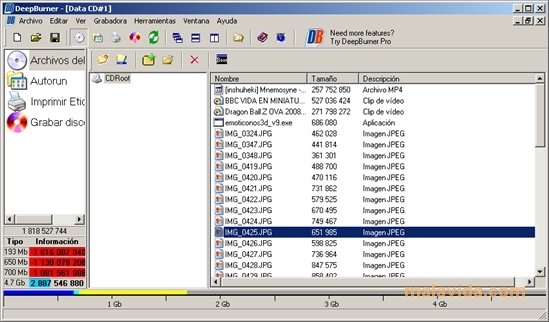 DeepBurner Free 1.9 Nederlands
