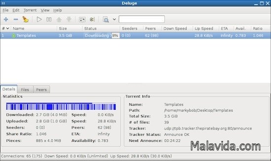 Deluge 1.1.0 RC2 Engels