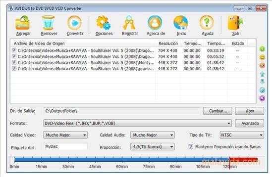 AVI DivX to DVD SVCD VCD Converter 5.0.1123