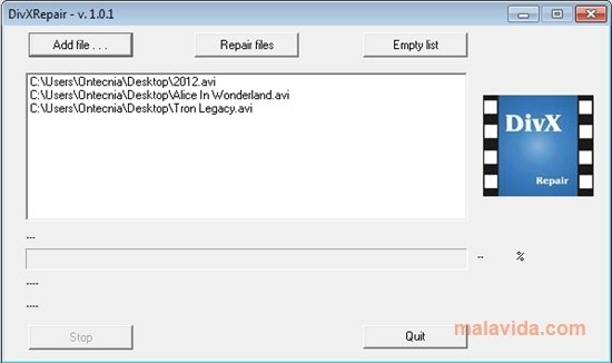 DivXRepair 1.0.1
