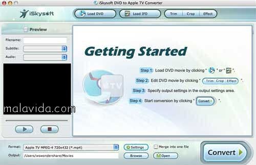 iSkysoft DVD to Apple TV Converter 1.6.30 Ingl�s