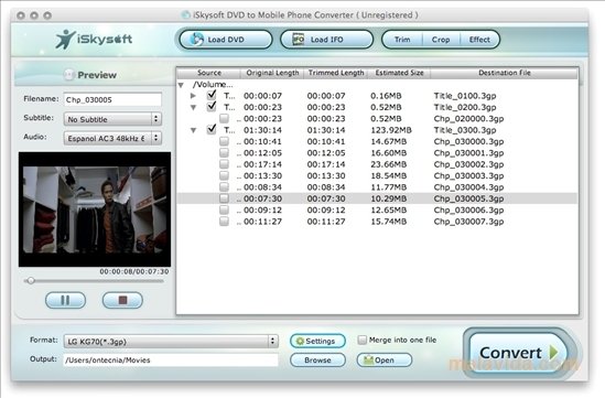DVD to Mobile Phone Converter  1.6.37.7 iSkysoft