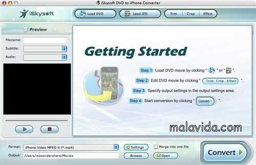 iSkysoft DVD to iPhone Converter 1.8.0.2 Engelsk