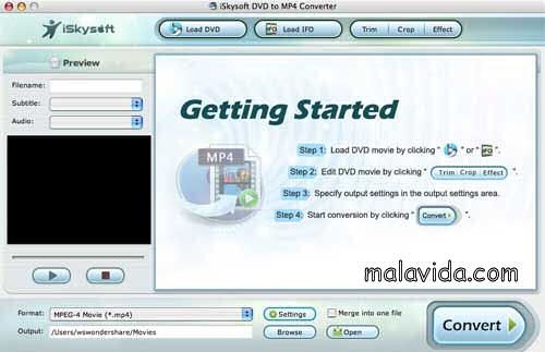 iSkysoft DVD to MP4 Converter 1.6.31.9 Engels