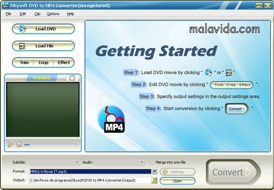 iSkysoft DVD to MP4 Converter 1.8.0.2 Engels