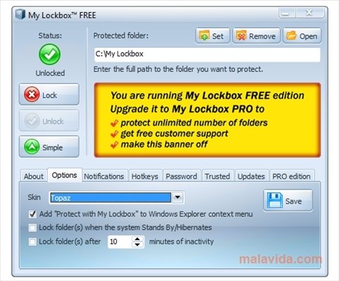 Folder Lockbox 1.2 beta Engels