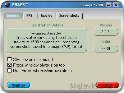 FRAPS 2.9.6 Angielski