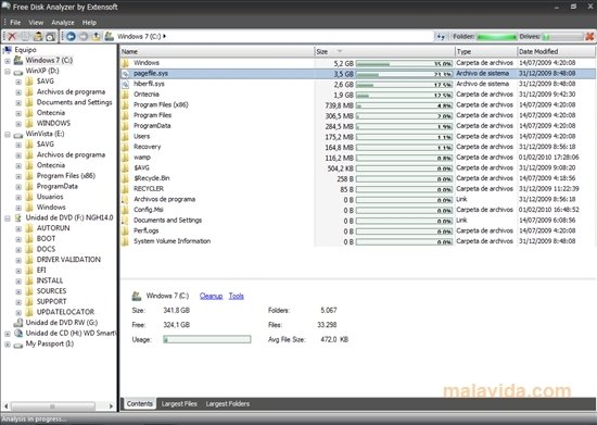 Free Disk Usage Analyzer  Ingl�s