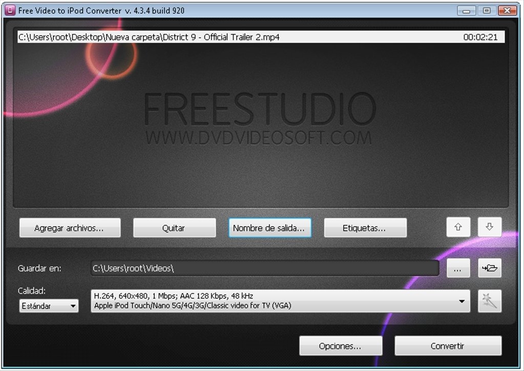 Free Video to iPod and PSP Converter 5.0.11