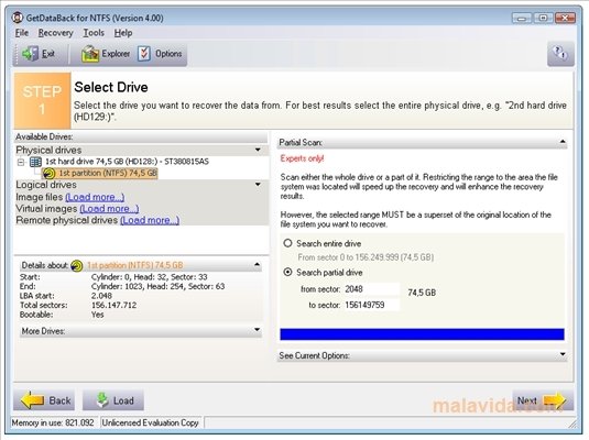 GetDataBack for NTFS 3.63 Angielski