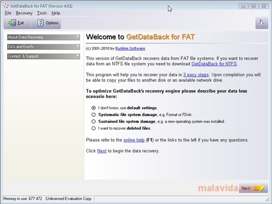 GetDataBack for FAT 3.63 Angielski