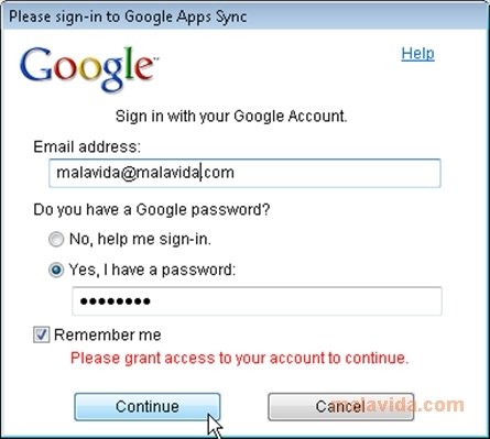 Google Apps Sync Anglais
