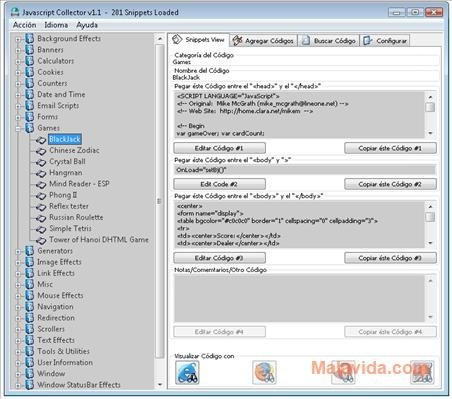 JavaScript Collector  1.1.0.4 Espa�ol