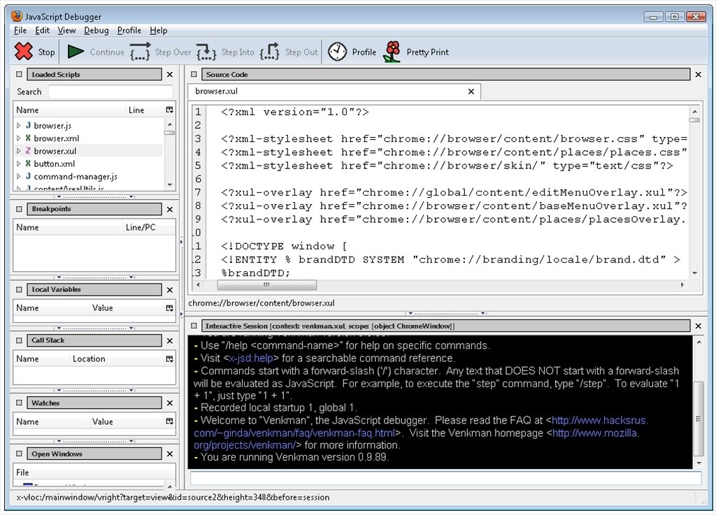 JavaScript Debugger 0.9.88.2
