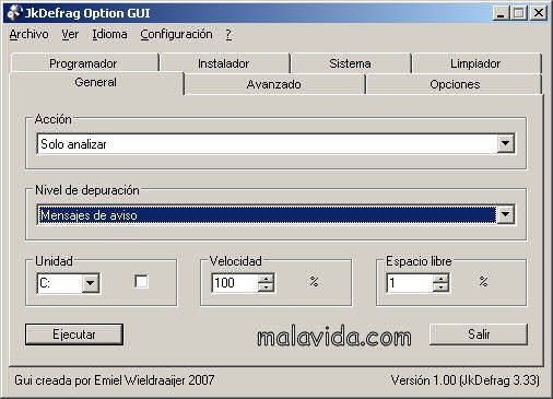 JKDefrag GUI 1.09 Portable Deutsch