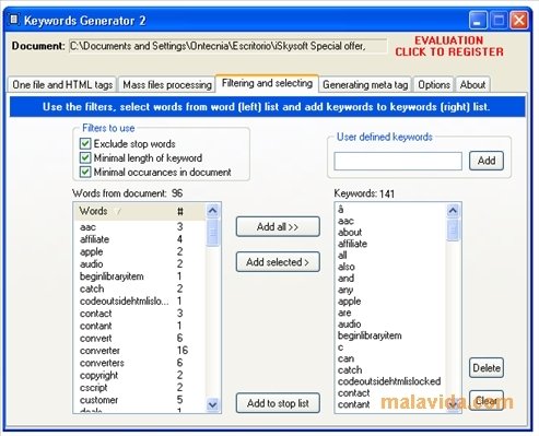 Keywords Generator 2.04