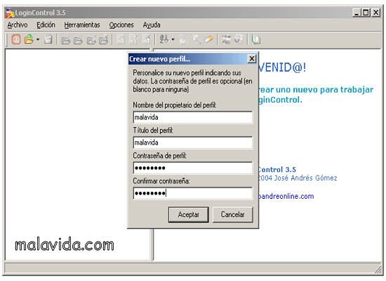 LoginControl 3.5 Ingl�s