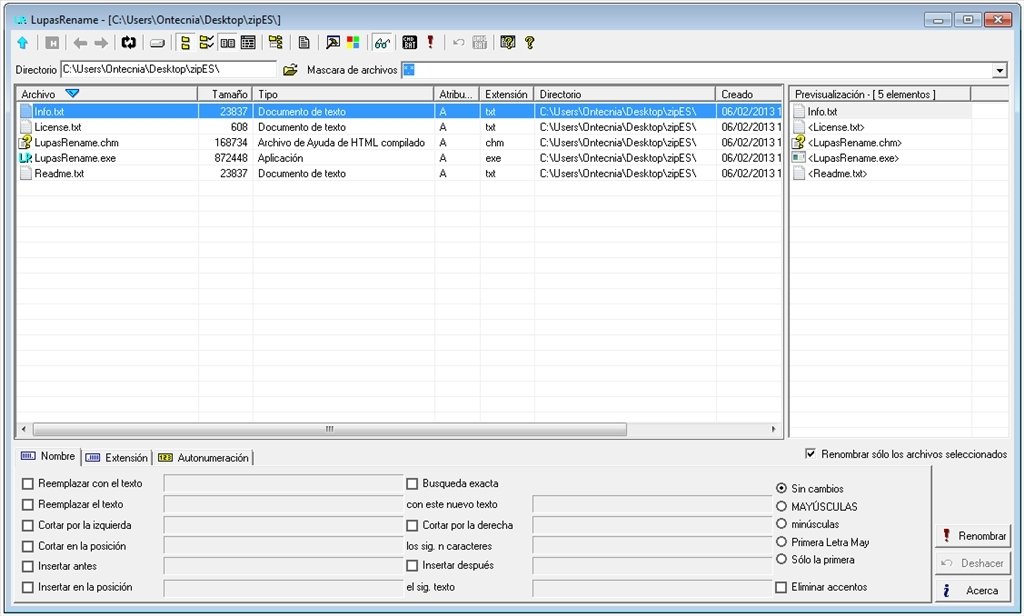 Lupas Rename  2000 v5.0 Espa�ol