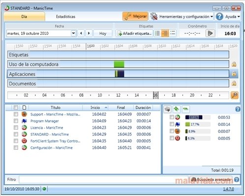 ManicTime 1.1.1 Engels